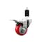 Service Caster 3'' Red Poly Swivel 1-3/8'' Expanding Stem Caster Total Lock Brake SCC-EXTTL20S314-PPUB-RED-138 - alternate 1